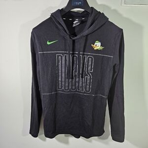 Nike NCAA Oregon Ducks Black Lightweight Athletic Hoodie Sweatshirt!